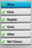 Filter für Geocaches, nach Größe