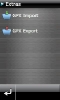 Im-/Export von GPX Dateien, Menü 