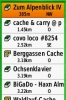 Geocache-Liste, nach Entfernung sortiert