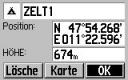 Garmin Forerunner 305, Abspeichern eines Wegpunkts