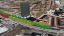 Autonavigation unter schwierigen Bedingungen, Empfang nach Tunnelausfahrt, dargestellt in Google Earth. Rot: XAiOX Marathon; gelb: Garmin GPSmap 60Cx; grün: Fujitsu-Siemens Pocket LOOX n560