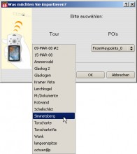 ADAC Tourguide, Import eines Tracks
