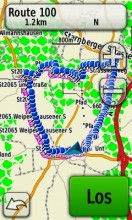 Gewählte Route auf Karte, Oregon 300