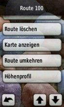 Routenplaner: Routenmenü 2, Oregon 300