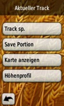 Aktueller Track im Track-Manager, Oregon 300