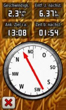 Trackback-Navigation mit dem Kompass, Oregon 300