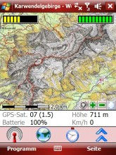 Alpenvereinskarten auf dem HTC Touch Diamond