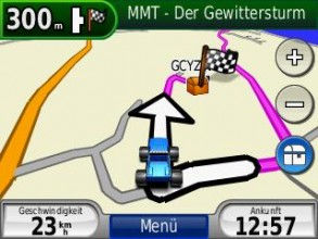 Geocache als Ziel für Autonavigation