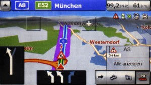 Staumeldungen in der Kartenansicht, Falk F10
