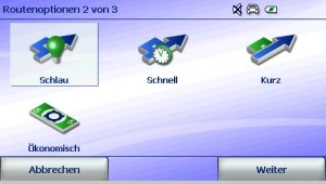Routenoption "schlau", Falk F10