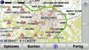 HD-Traffic im Berufsverkehr um 08:00, TomTom GO 940