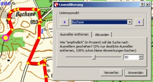Bearbeiten einer Linie, MagicMaps Tour Explorer Bearbeiten einer Linie, MagicMaps Tour Explorer