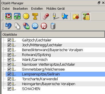Objekt-Manager, MagicMaps Tour Explorer Objekt-Manager, MagicMaps Tour Explorer