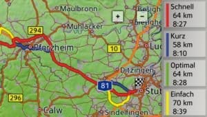 Auswahl zwischen vier Alternativrouten, Becker Z 100 Crocodile Becker Z 100 Crocodile