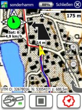 Tracknavigation mit MagicMaps2Go, 2D