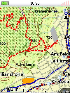 Topo HD mit eingezeichnetem Track
