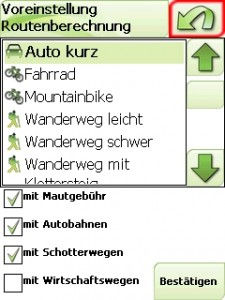 Routenberechnung MyNav 600