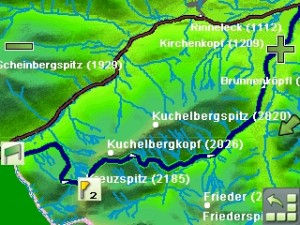 MyNav 600, Tour auf die Kreuzspitze