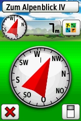 Dakota 20: Navigation zu einem Cache mit dem Kompass Dakota 20: Navigation zu einem Cache mit dem Kompass