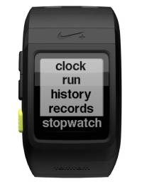 Nike+ Sportwatch mit Negativ-Screen und Stoppuhr