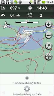 Medion Android App: Kartenseite mit OpenStreetMap-Karte Medion Android App: Kartenseite mit OpenStreetMap-Karte