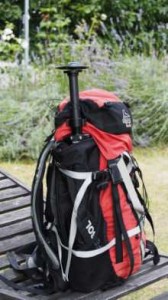 Wanderrucksack mit GPS-Antenne