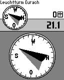 Garmin eTrex 10: Kompassseite