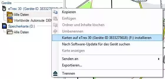 Karten für Garmin Outdoor-Geräte, Wearables & Edge Fahrrad-Navis 9 Garmin MapInstall aus Garmin BaseCamp starten