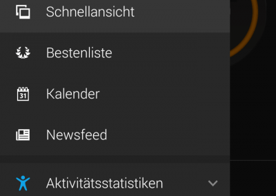 Garmin Connect Mobile: Menü