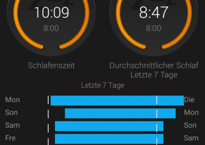 Garmin Connect Mobile: Schlafdaten