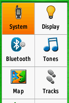 GPSmap 64/64s/64st Menu 1