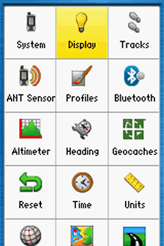 GPSmap 64/64s/64st Menu 1