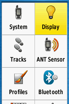 GPSmap 64/64s/64st Menu 1