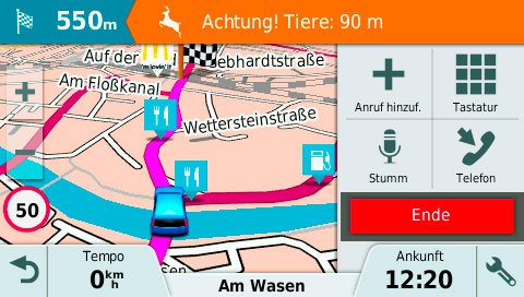 Garmin DriveAssist 50 LMT-D Test – Navigationssystem mit allem Drum und Dran! 13 Garmin DriveAssist 50: Achtung Tiere, Telefonat