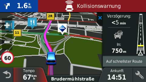 Garmin DriveAssist 50 LMT-D Test – Navigationssystem mit allem Drum und Dran! 15 Garmin DriveAssist 50, Kollisionswarner