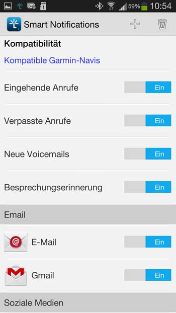 Garmin Smartphone-Link: Einrichten von Smart Notifications (1)