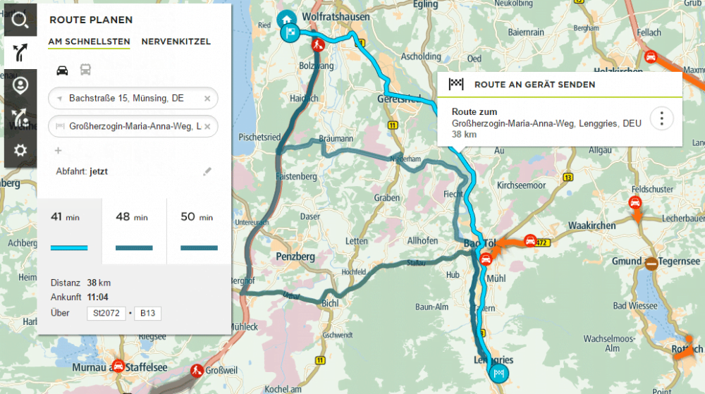 TomTom VIA 52 VIA 62 Test OnlineNavis mit TOP Traffic Meldungen