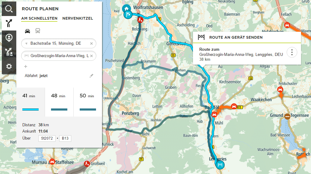 Routenplanung mit MyDrive