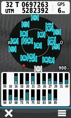 Oregon 600: Satellitenseite (Tour 2, Screenshot 1)