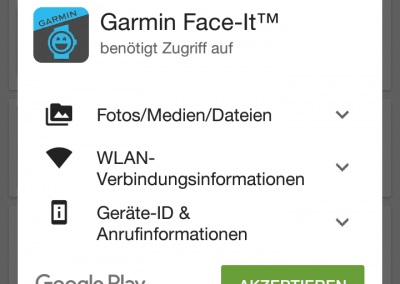 Garmin Face-It: Installation