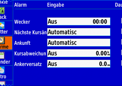 Garmin GPSMAP 276Cx: Alarme