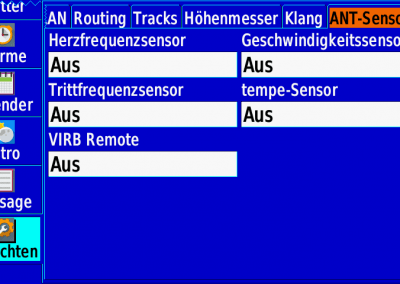 GPSmap 276Cx: ANT Einstellungen
