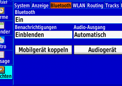 GPSmap 276Cx: Bluetooth Einstellungen