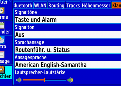 GPSmap 276Cx: Töne Einstellungen