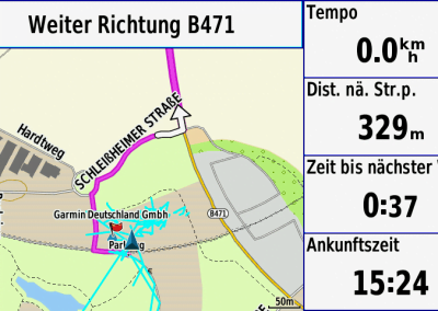 Garmin GPSMAP 276Cx: Kartenseite