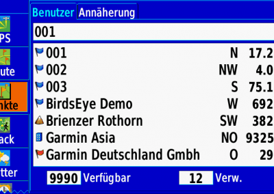 Garmin GPSMAP 276Cx: Wegpunkte