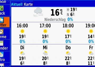 Garmin GPSMAP 276Cx: Wettermeldungen