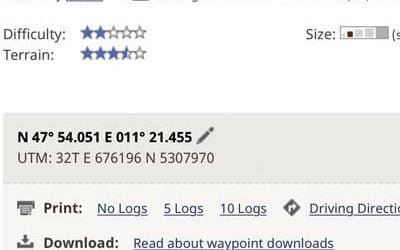 Downloading a geocache to your Garmin GPS device