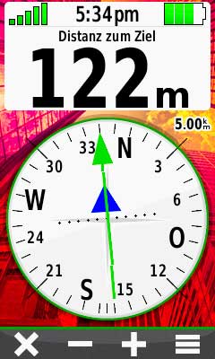 Garmin Oregon Kompass Kurs