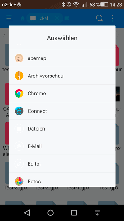 Connect im ES Datei Explorer auswählen
